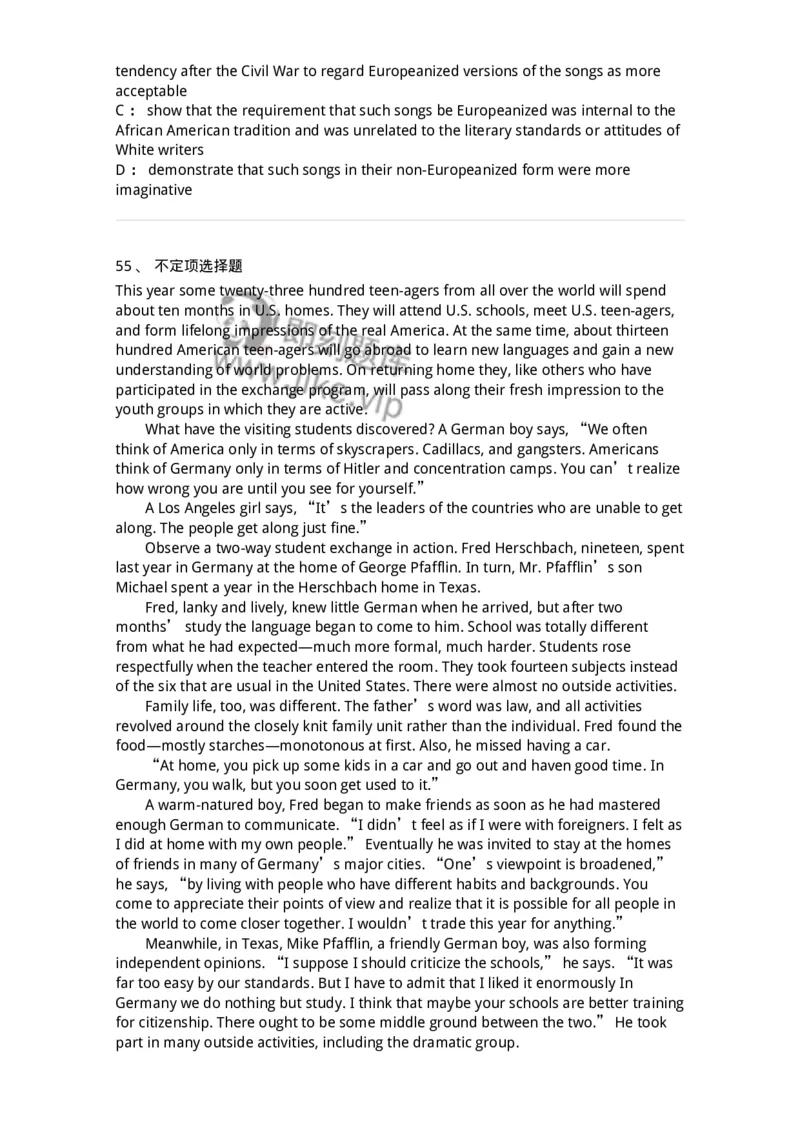 340506-阅读理解2-174340_军队文职(1)_01.军队文职真题-专业课_（全）版本一（历年真题+章节练习+模拟题）_英语言文学(军队文职)_章节练习_纯题目