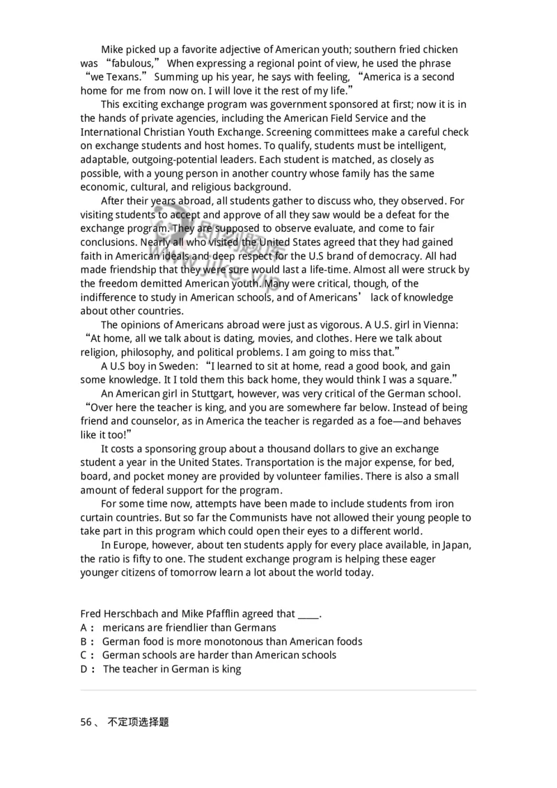 340506-阅读理解2-174340_军队文职(1)_01.军队文职真题-专业课_（全）版本一（历年真题+章节练习+模拟题）_英语言文学(军队文职)_章节练习_纯题目