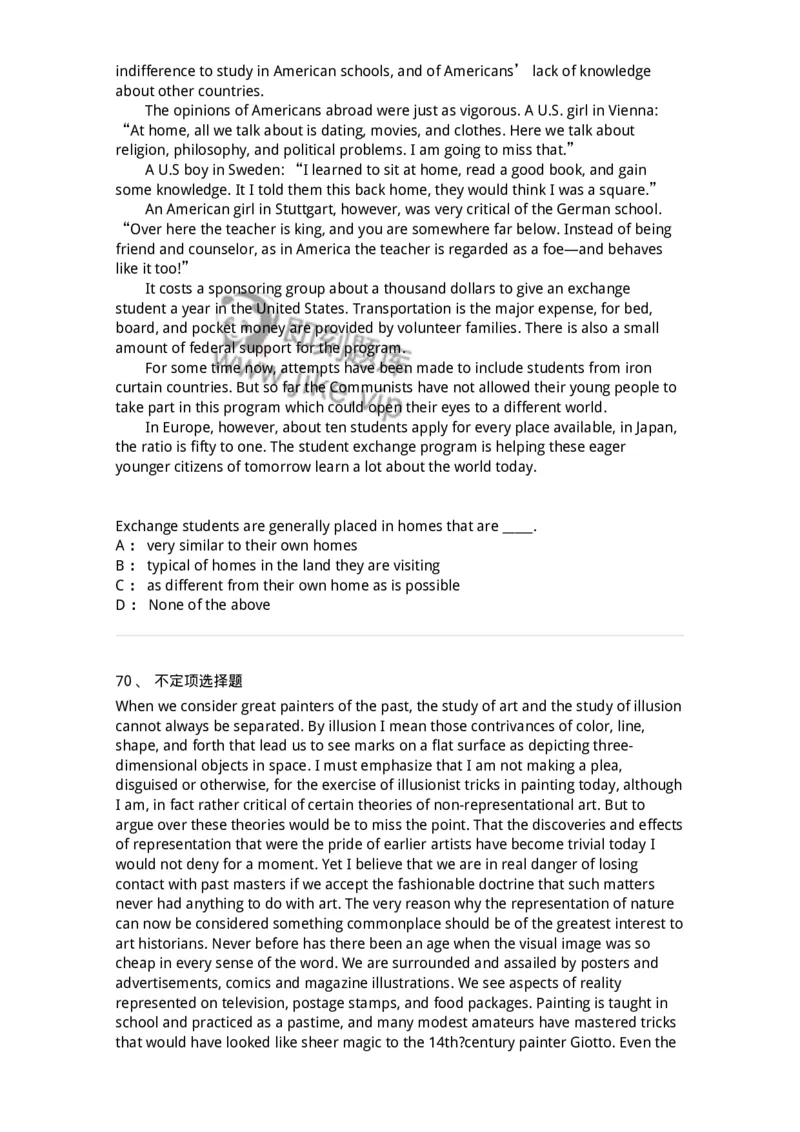 340506-阅读理解2-174340_军队文职(1)_01.军队文职真题-专业课_（全）版本一（历年真题+章节练习+模拟题）_英语言文学(军队文职)_章节练习_纯题目