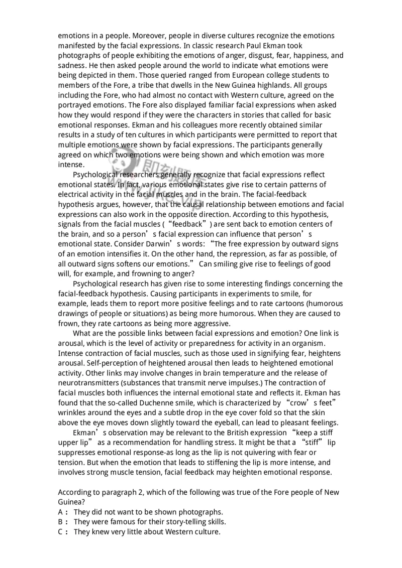 340506-阅读理解2-174340_军队文职(1)_01.军队文职真题-专业课_（全）版本一（历年真题+章节练习+模拟题）_英语言文学(军队文职)_章节练习_纯题目