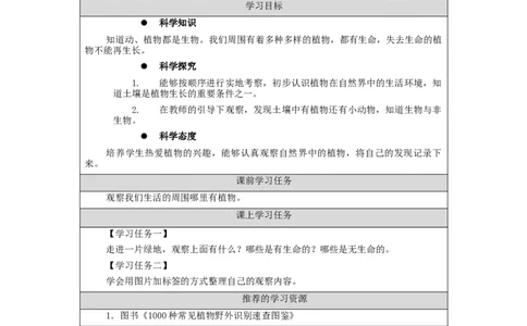 0904二年级科学(人教版)养护植物1-3任务单_二年级上下册资料_小学二年级学习资料-25年更新版_2-09、小学二年级科学上册_人教鄂教版_学习任务单