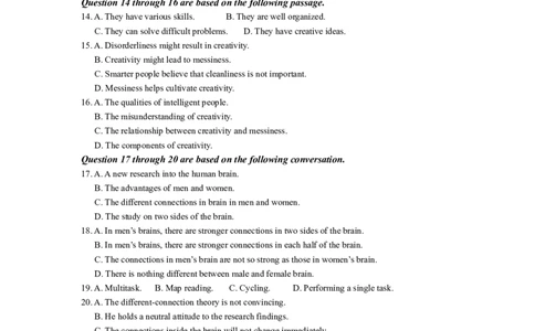2019年高考英语试卷（上海）（春考）（空白卷）_英语历年高考真题_新&middot;Word版2008-2025&middot;高考英语真题_英语（按年份分类）2008-2025_2019&middot;高考英语真题