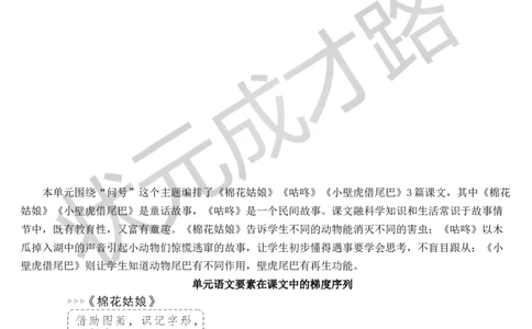 19棉花姑娘教案_一年级上下册资料_小学一年级学习资料-25年更新版_1-02、小学一年级语文下册_3-6-2-3、课件、讲义、教案_《状元大课堂教案》1b_第八单元