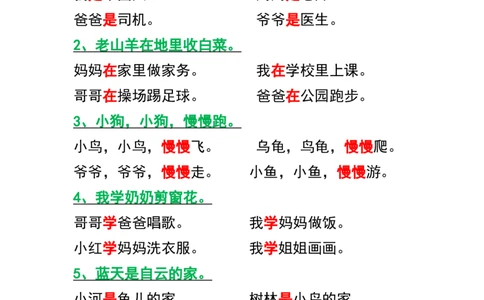 一年级语文仿写句子汇总_一年级上册语文仿写句子+句子专项