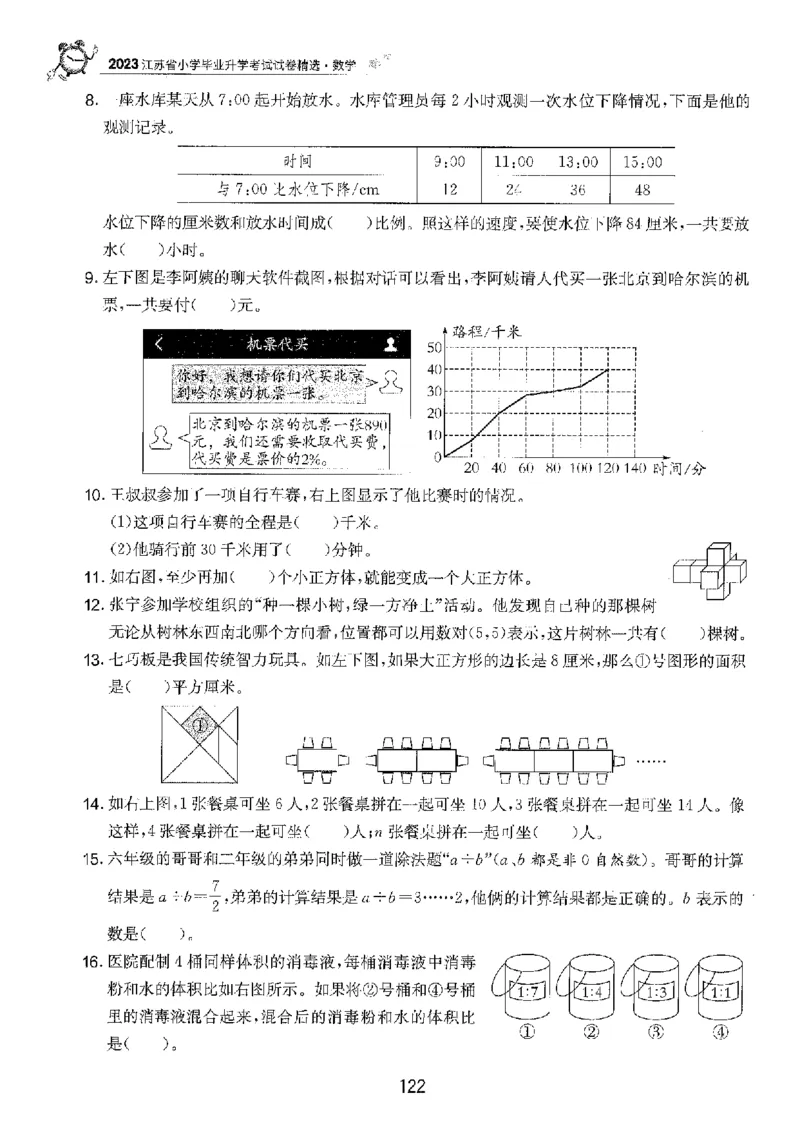 备考2024-江苏省小学数学毕业试卷精选（春雨）_2024年人教版小学数学一二三四五六年级上册下册期中期末试a0747_小学全科《同步练习+精品试卷》打包下载（1-6年级单元月考期中期末试卷）