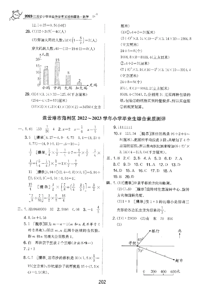备考2024-江苏省小学数学毕业试卷精选（春雨）_2024年人教版小学数学一二三四五六年级上册下册期中期末试a0747_小学全科《同步练习+精品试卷》打包下载（1-6年级单元月考期中期末试卷）