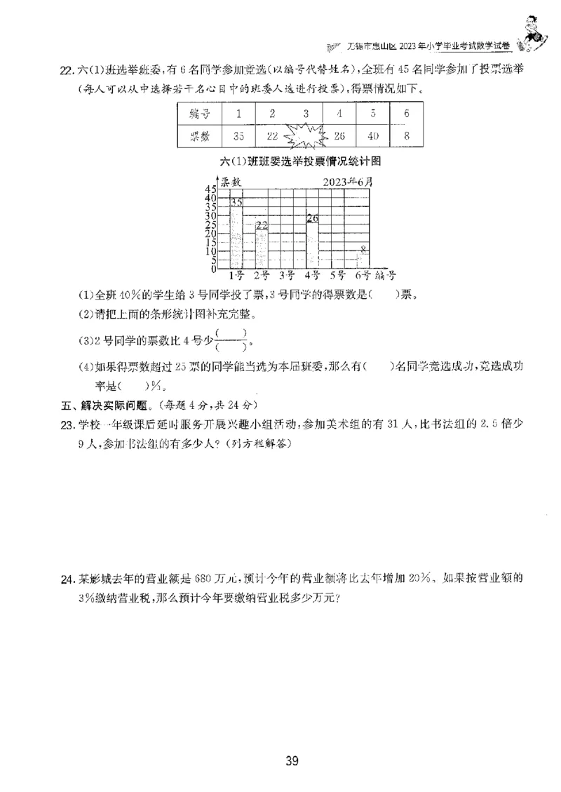 备考2024-江苏省小学数学毕业试卷精选（春雨）_2024年人教版小学数学一二三四五六年级上册下册期中期末试a0747_小学全科《同步练习+精品试卷》打包下载（1-6年级单元月考期中期末试卷）
