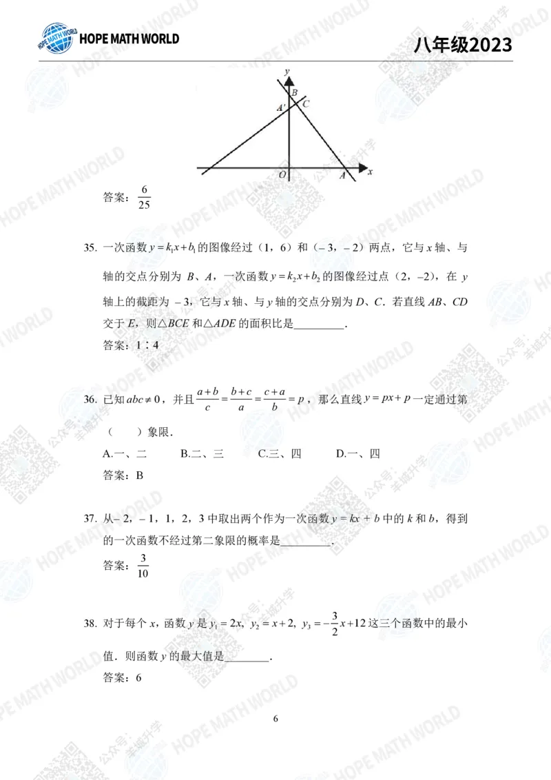 2023培训题8年级&mdash;&mdash;答案版_希望杯IHC