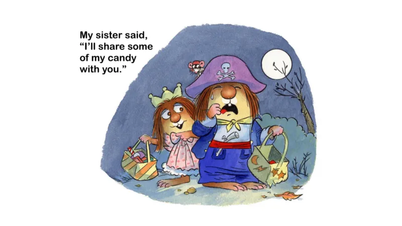 17.Trickortreat_Frank（小毛怪）老师爆笑阅读单词课（50个故事3000词）_小炸毛爆笑故事单词课课件