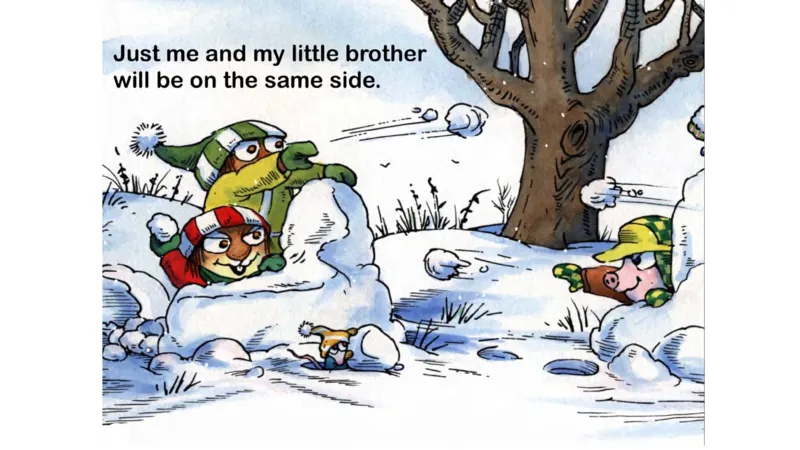 04.JustMeAndMyLittleBrother_Frank（小毛怪）老师爆笑阅读单词课（50个故事3000词）_小炸毛爆笑故事单词课课件