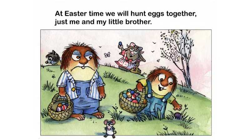 04.JustMeAndMyLittleBrother_Frank（小毛怪）老师爆笑阅读单词课（50个故事3000词）_小炸毛爆笑故事单词课课件