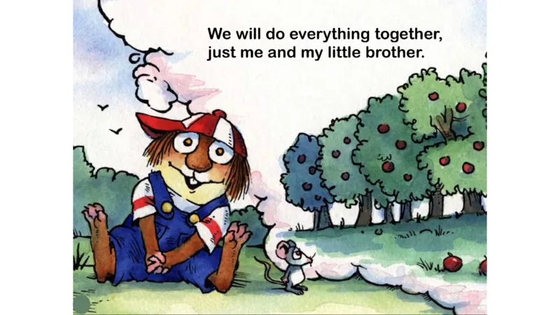 04.JustMeAndMyLittleBrother_Frank（小毛怪）老师爆笑阅读单词课（50个故事3000词）_小炸毛爆笑故事单词课课件