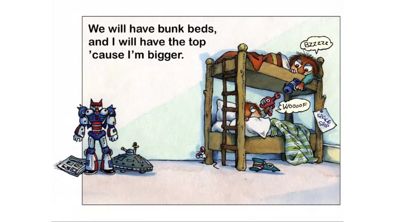 04.JustMeAndMyLittleBrother_Frank（小毛怪）老师爆笑阅读单词课（50个故事3000词）_小炸毛爆笑故事单词课课件