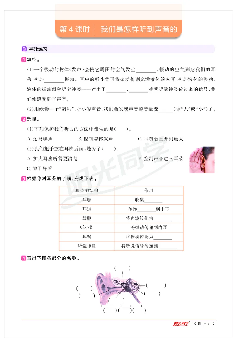 课时科学JK四上_2024年人教版小学数学一二三四五六年级上册下册期中期末试a0747_小学全科《同步练习+精品试卷》打包下载（1-6年级单元月考期中期末试卷）_小学科学
