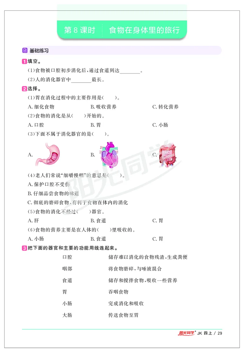 课时科学JK四上_2024年人教版小学数学一二三四五六年级上册下册期中期末试a0747_小学全科《同步练习+精品试卷》打包下载（1-6年级单元月考期中期末试卷）_小学科学