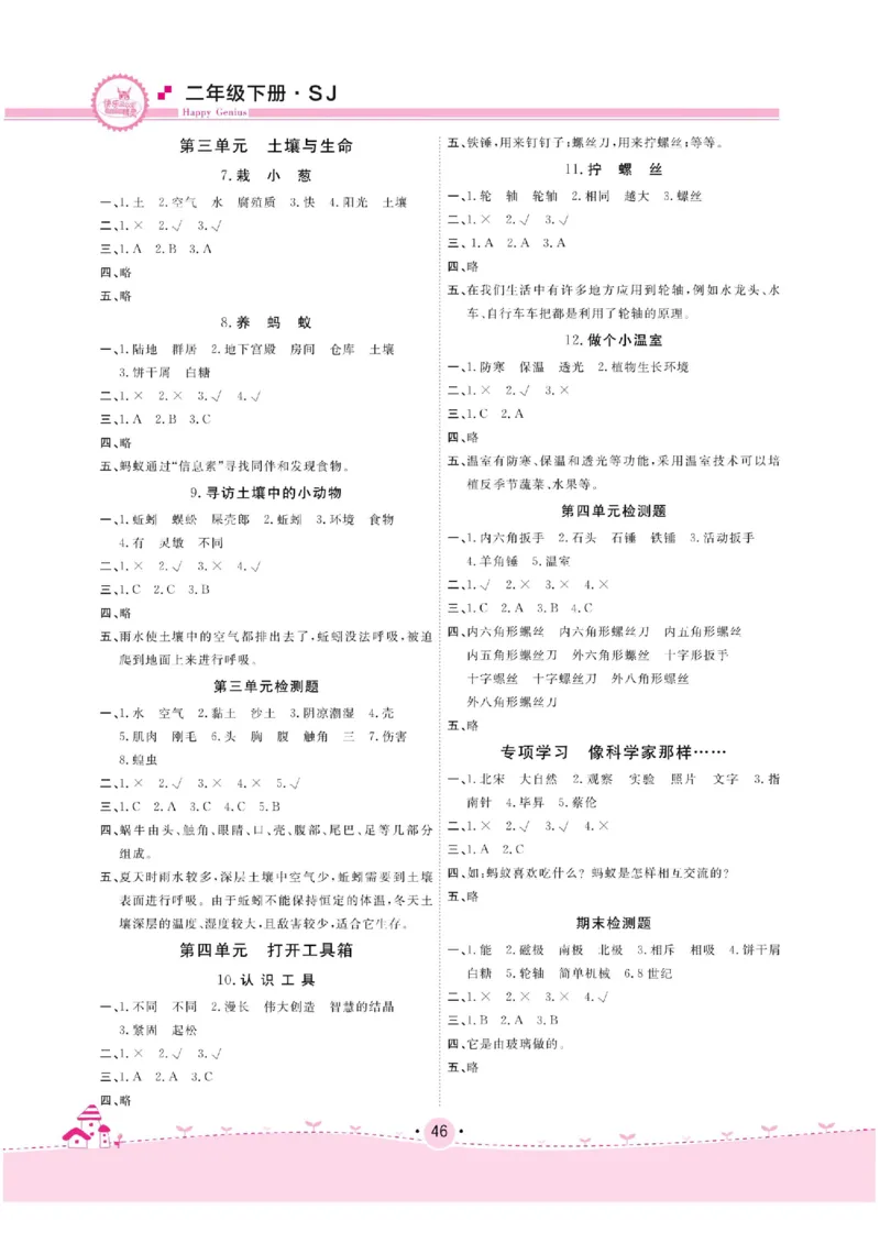 名校练+考二年级下册科学苏教版_2024年人教版小学数学一二三四五六年级上册下册期中期末试a0747_小学全科《同步练习+精品试卷》打包下载（1-6年级单元月考期中期末试卷）_小学科学