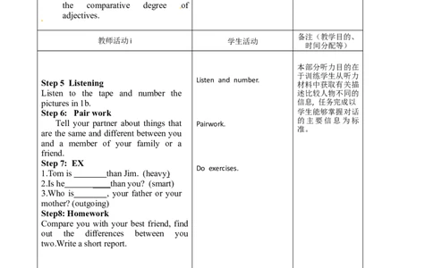 八年级英语教案：Unit3I&rsquo;mmoreoutgoingthanmysister1_初中英语新版_最新人教版英语八年级上册_老版（含有参考价值）_01教案人教版初中英语八上（多版本）易提分旗舰店