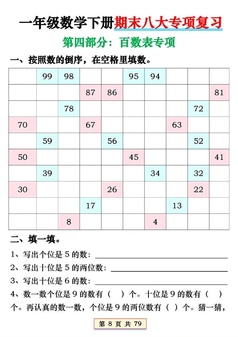 1170一年下册数学必会八大专项(2)_一年级上下册资料_一年级下册小红书同款资料_一下数学_25年一下数学资料