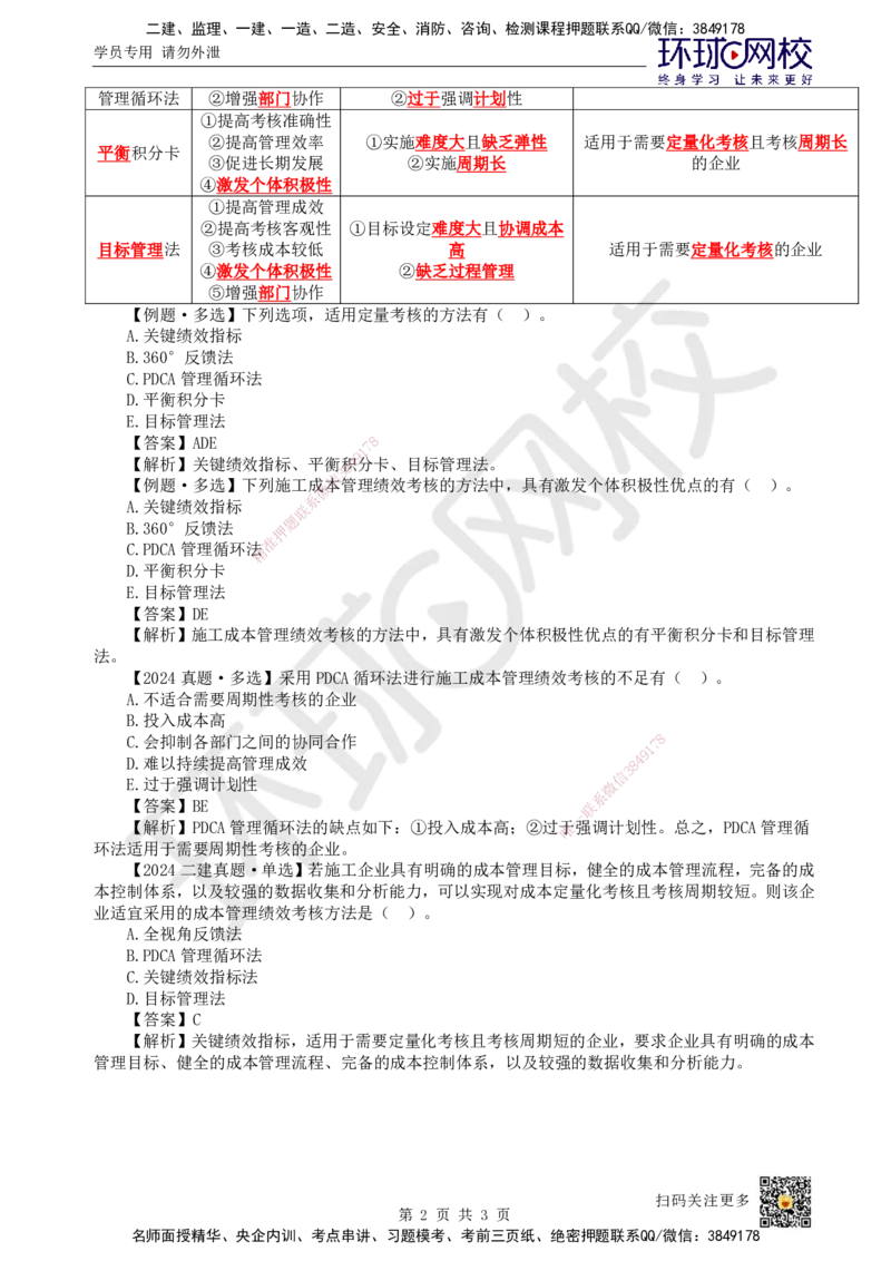46.第46讲-64施工成本分析与管理绩效考核（2）_2026年一级建造师_2026年一建管理_2025年一建管理SVIP_02-基础精讲✿高端面授✿深度强化_25-管理《考点精讲班》张君、郑春秋HQ_讲义