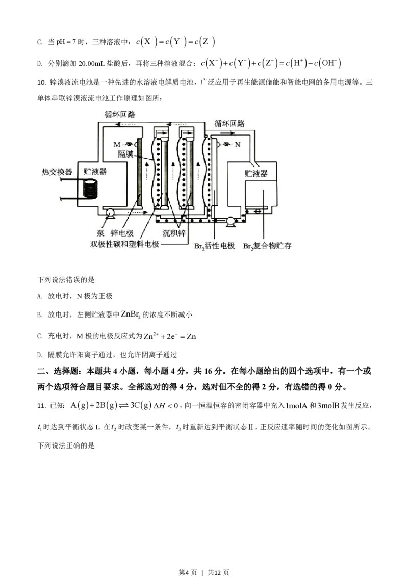 2021年高考化学试卷（湖南）（空白卷）_历年高考真题合集_化学历年高考真题_新&middot;PDF版2008-2025&middot;高考化学真题_化学（按试卷类型分类）2008-2025_自主命题卷&middot;化学（2008-2025）(1)