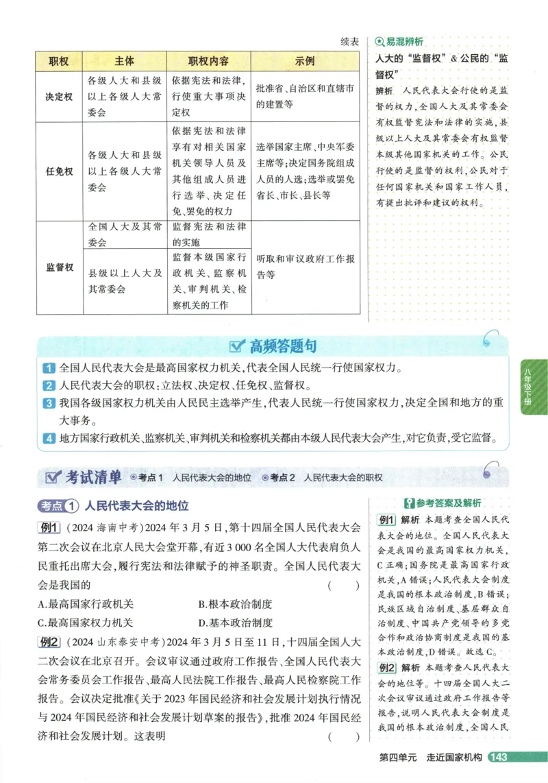 2026版53初中知识清单-道法