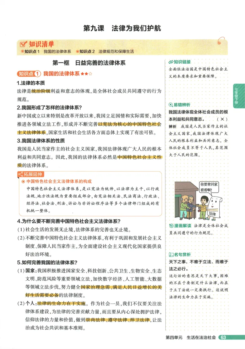 2026版53初中知识清单-道法