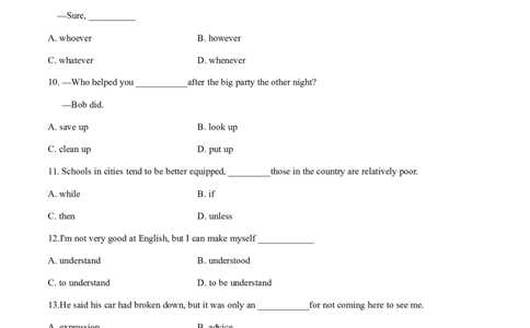 2016年全国普通高等学校体育单招真题英语试卷（原卷）_006体育资料_英语2011-2025年真题+59套模拟卷_2011-2025年全国体育单招真题（英语）