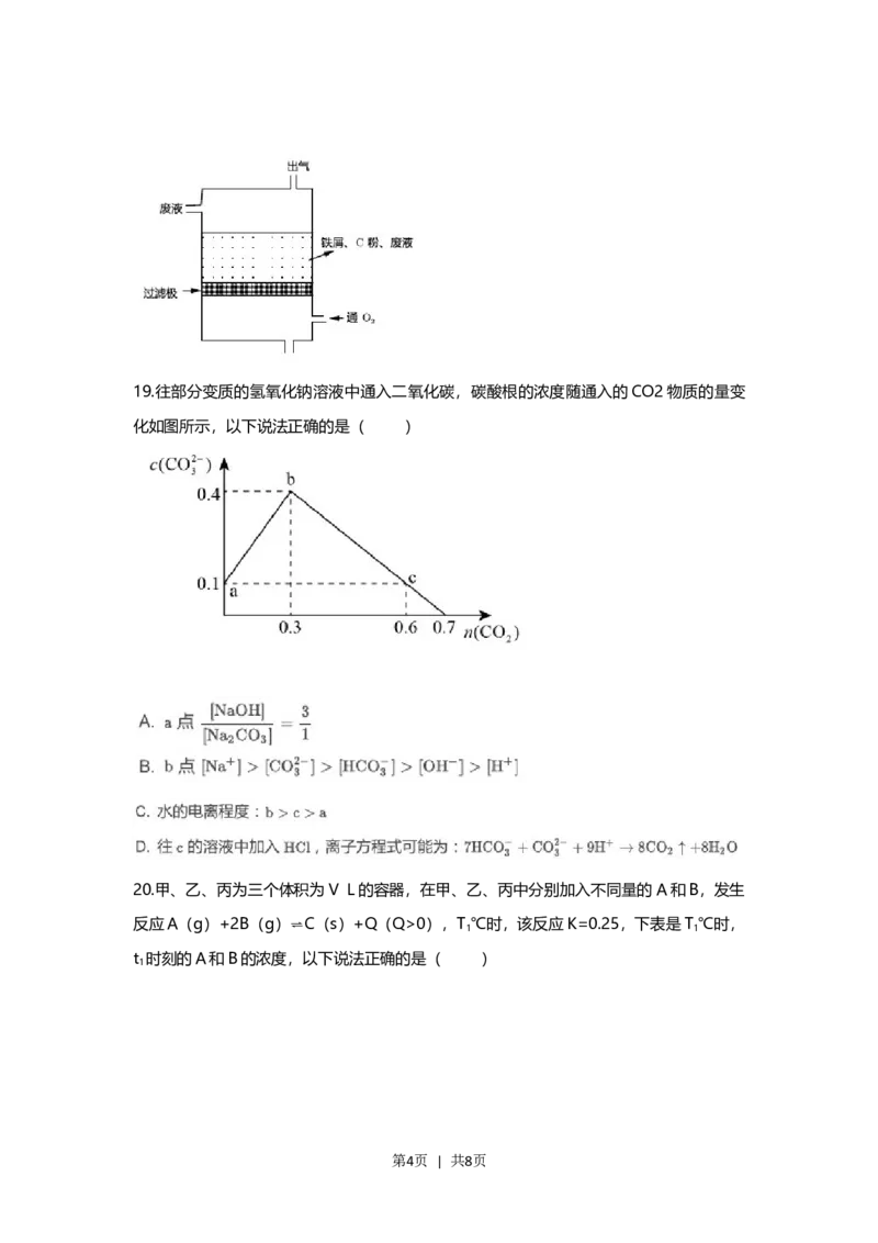 2021年高考化学试卷（上海）（空白卷）_历年高考真题合集_化学历年高考真题_新&middot;Word版2008-2025&middot;高考化学真题_化学（按省份分类）2008-2025_2008-2025&middot;（上海）化学高考真题