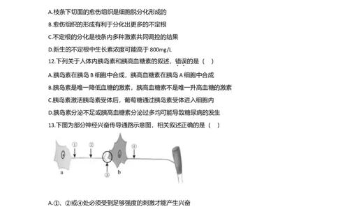 2020年高考生物试卷（江苏）（空白卷）_生物历年高考真题_新&middot;Word版2008-2025&middot;高考生物真题_生物（按年份分类）2008-2025_2020&middot;高考生物真题