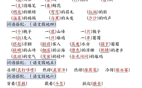 二年级上册语文期末总复习重点知识点归纳整理（小张老师整理）_1-6语文上册知识点