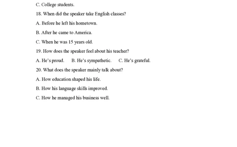2018年高考英语试卷（新课标Ⅰ卷）（解析卷）_英语历年高考真题_新&middot;PDF版2008-2025&middot;高考英语真题_英语（按省份分类）2008-2025_2012-2025&middot;（福建）英语高考真题