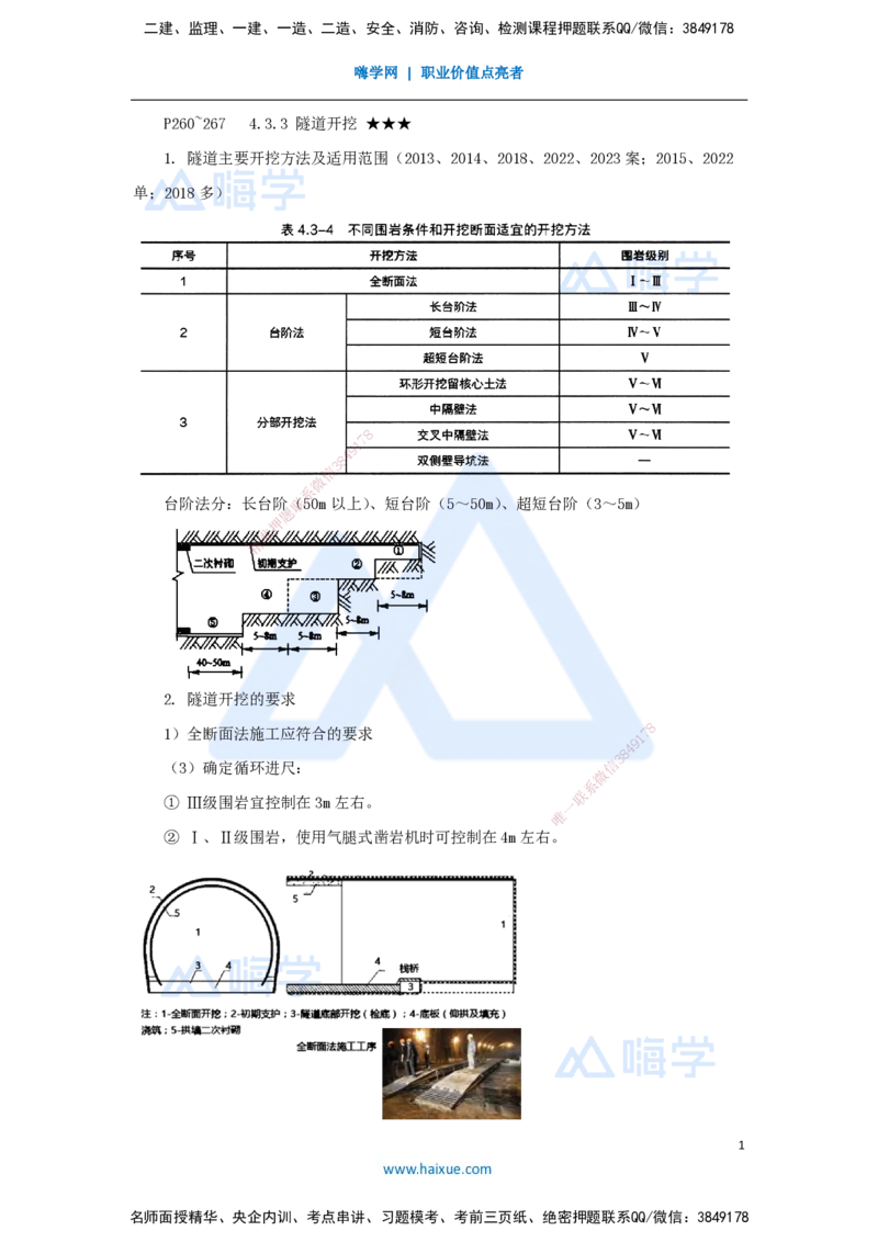 46.2025李昌春-名师精讲通关-第四章（46）隧道开挖_2026年一级建造师_2026年一建公路_2025年一建公路SVIP_02-基础精讲✿高端面授✿深度强化_20-公路《名师精讲通关》李昌春HX_讲义