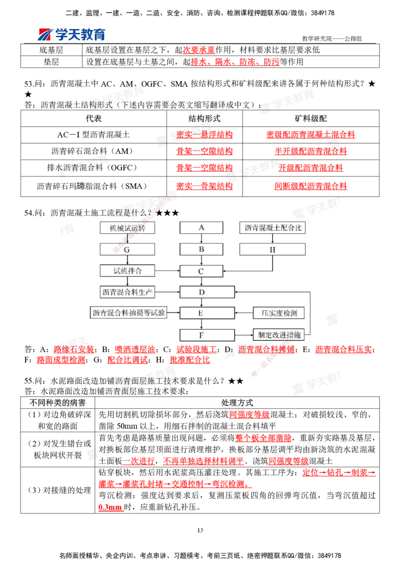 01.2026二建《公路》简答200问（完整版）2026.1.15_2026二建全科_2026二级建造师（持续更新）看这里_2026二建公路SVIP_01-精华文档✿电子教材✿历年真题_30-2026年二建公路-学天教育-简答200问