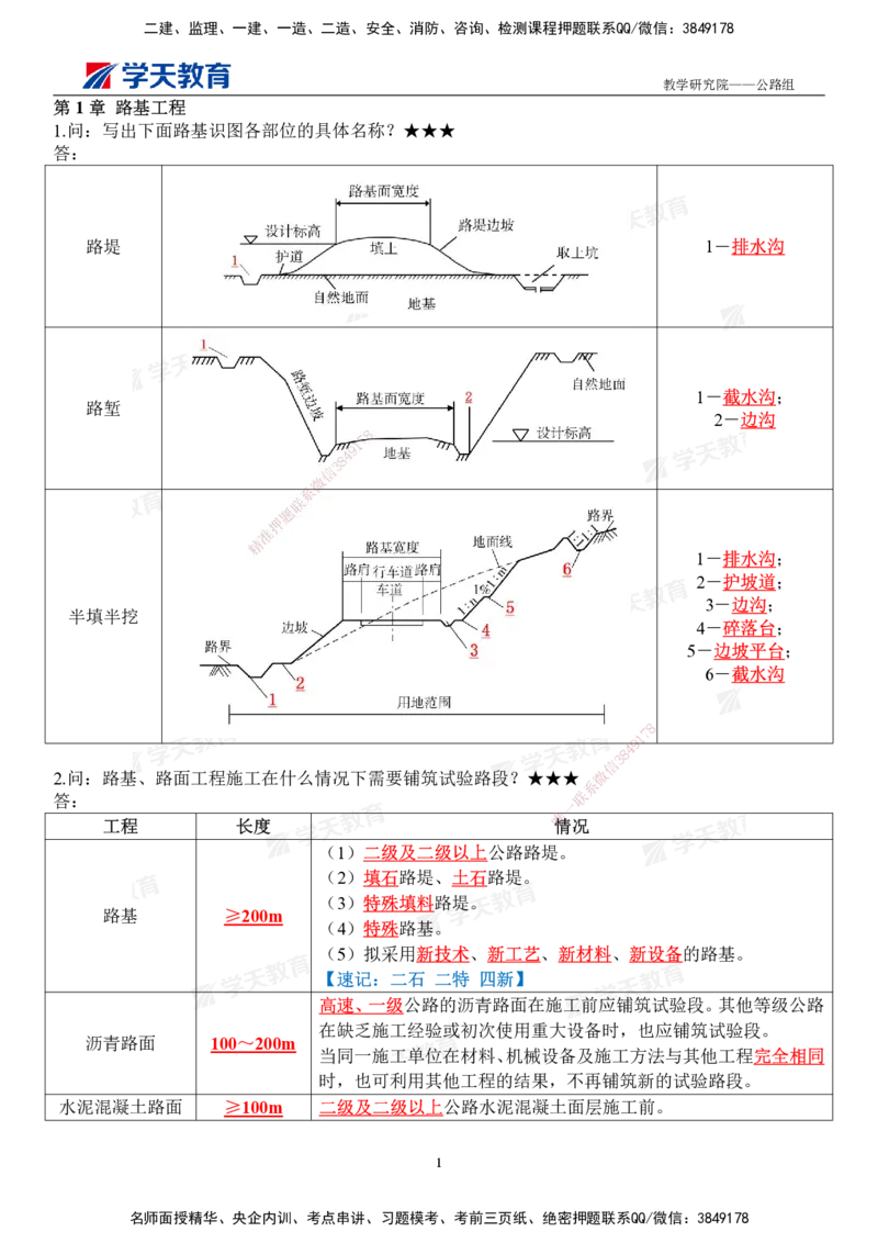 01.2026二建《公路》简答200问（完整版）2026.1.15_2026二建全科_2026二级建造师（持续更新）看这里_2026二建公路SVIP_01-精华文档✿电子教材✿历年真题_30-2026年二建公路-学天教育-简答200问