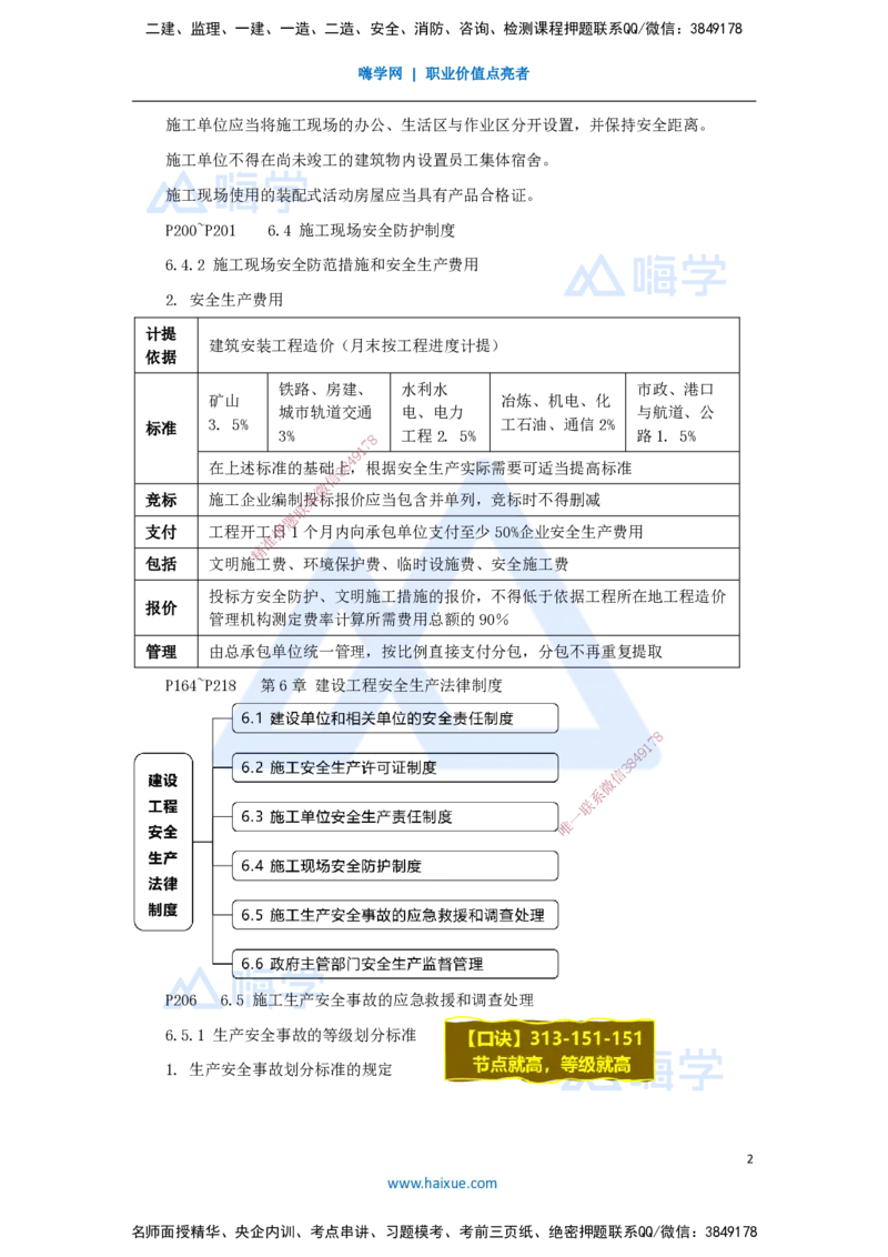 12.2025杜诗乐-考前拔分速成-第6章建设工程安全生产法律制度2_2026年一级建造师_2026年一建法规_2025年一建法规SVIP_04-冲刺串讲✿考点强化✿小灶集训_讲义