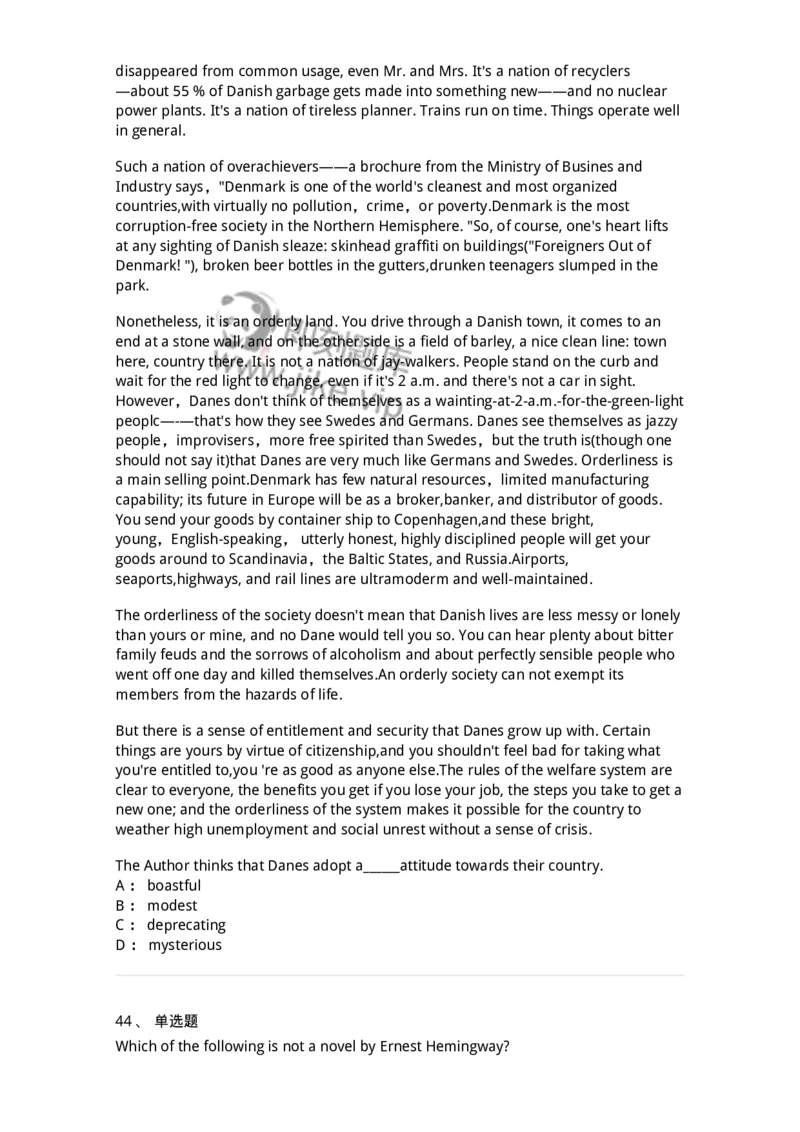 113-2019年军队文职人员招聘考试《英语语言文学》真题-137701_军队文职(1)_01.军队文职真题-专业课_（全）版本一（历年真题+章节练习+模拟题）_英语言文学(军队文职)_历年真题_纯题目