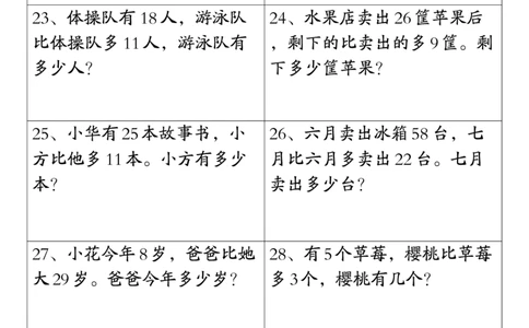 2.171年级数学应用题大全(含答案)(1)(1)_一年级上下册资料_小学一年级学习资料-25年更新版_1-04、小学一年级数学下册_1-4-2、练习题、作业、试题、试卷_通用_通用重点必背+专项练习