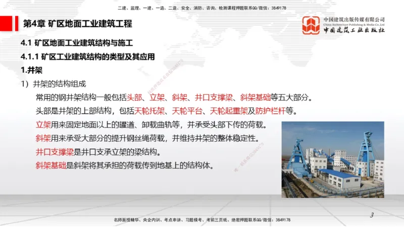 08第4章矿区地面工业建筑工程（1.8）_2026年一级建造师_2026年一建矿业_2026年一建矿业SVIP_2026一建矿业SVIP_02-基础精讲✿高端面授✿深度强化_讲义