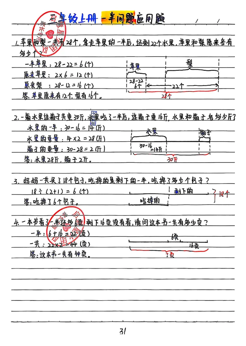 三上数学手写笔记③_小学全网线上同款资料_16号文件4-6数学