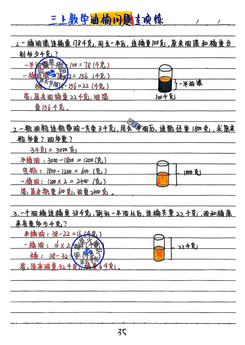 三上数学手写笔记③_小学全网线上同款资料_16号文件4-6数学