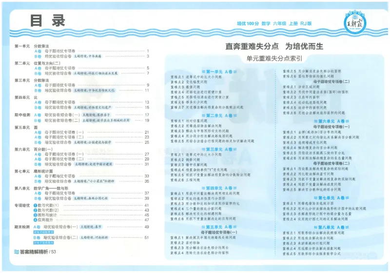 25秋王朝霞：培优100分 6数上