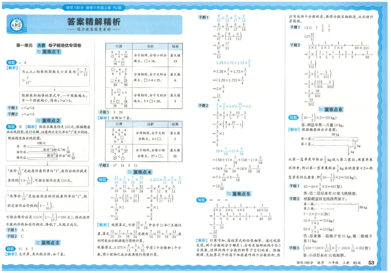 25秋王朝霞：培优100分 6数上