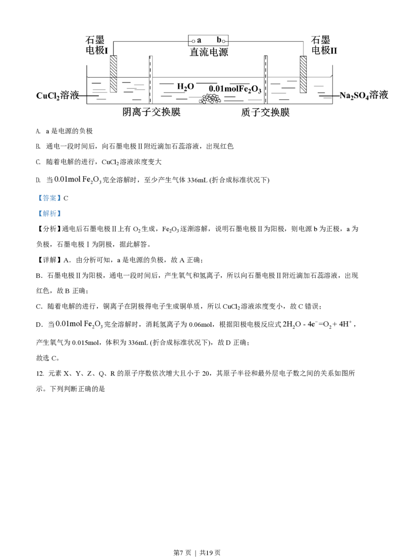 2021年高考化学试卷（天津）（解析卷）_历年高考真题合集_化学历年高考真题_新&middot;PDF版2008-2025&middot;高考化学真题_化学（按省份分类）2008-2025_2008-2024&middot;（天津）化学高考真题