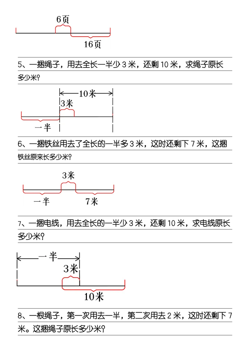 1_三年级上册《数学一半问题》_一到六小学晨读晚默晨诵晚读_三年级上册各类资料(小纸条知识点默写单)