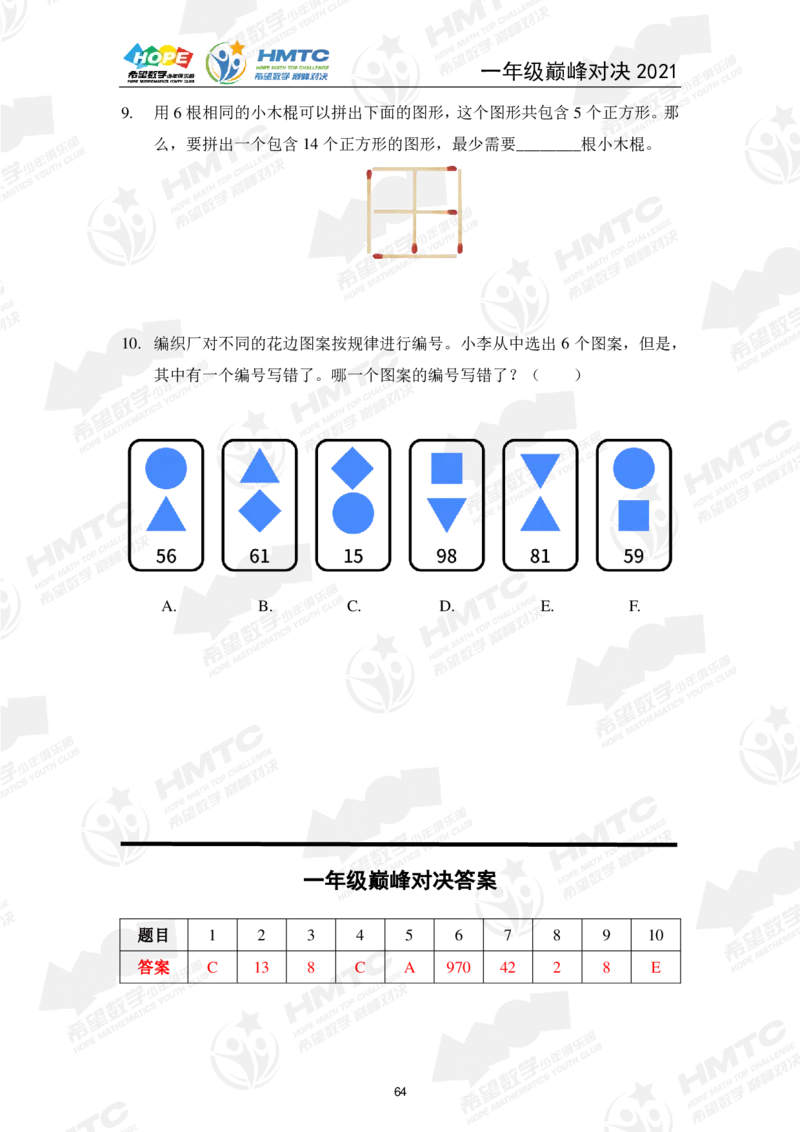 2024年1年级完整版_希望杯IHC