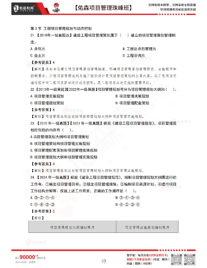 4月8日佑森项目管理珠峰班VIP作业答案_2026年一级建造师_2026年一建管理_2025年一建管理SVIP_02-基础精讲✿高端面授✿深度强化_36-管理《珠峰直播班》林子婷YS