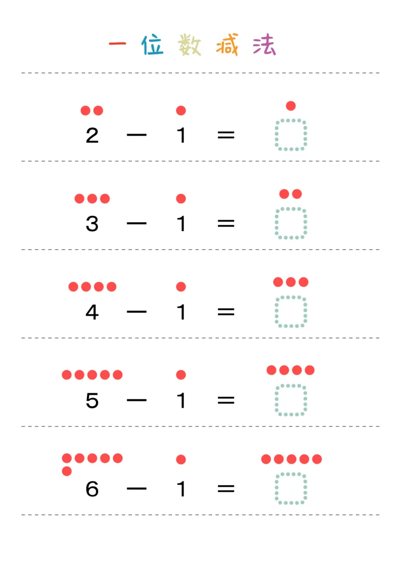 一位数减法28页_幼小衔接全套_幼小衔接资料大全_幼小衔接资料1️⃣_幼小衔接数学