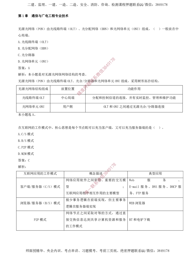 02.02-第1章-通信与广电工程专业技术（二）_2026年一级建造师_2026年一建通信_2025年一建通信SVIP_03-习题精析✿实战特训✿模考通关_04-通信《习题带练班》邵春宝SMR