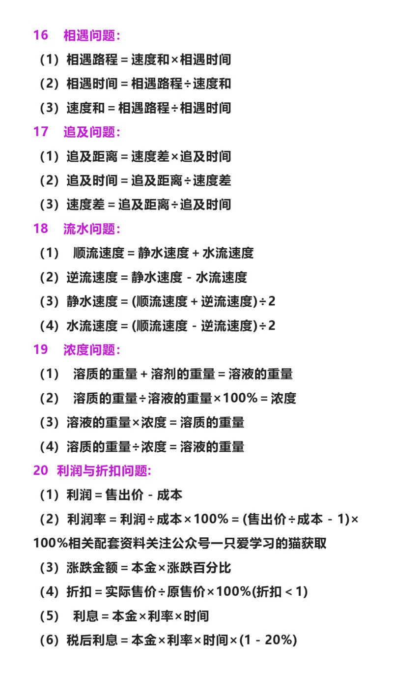 2025秋新版五年级上册数学公式大全_五上数学25秋
