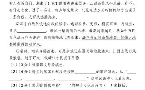 25新四年级上册语文质量检测卷（第一单元）（半夜）_0-compressed_2025秋语文、数学第一单元检测卷四年级
